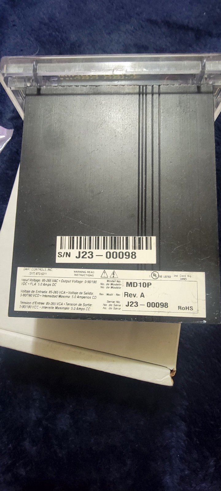 MD10P Dart Controls Drives, MD Series, Drive, DC, 5A, 1/8 DIN, 120/240VAC