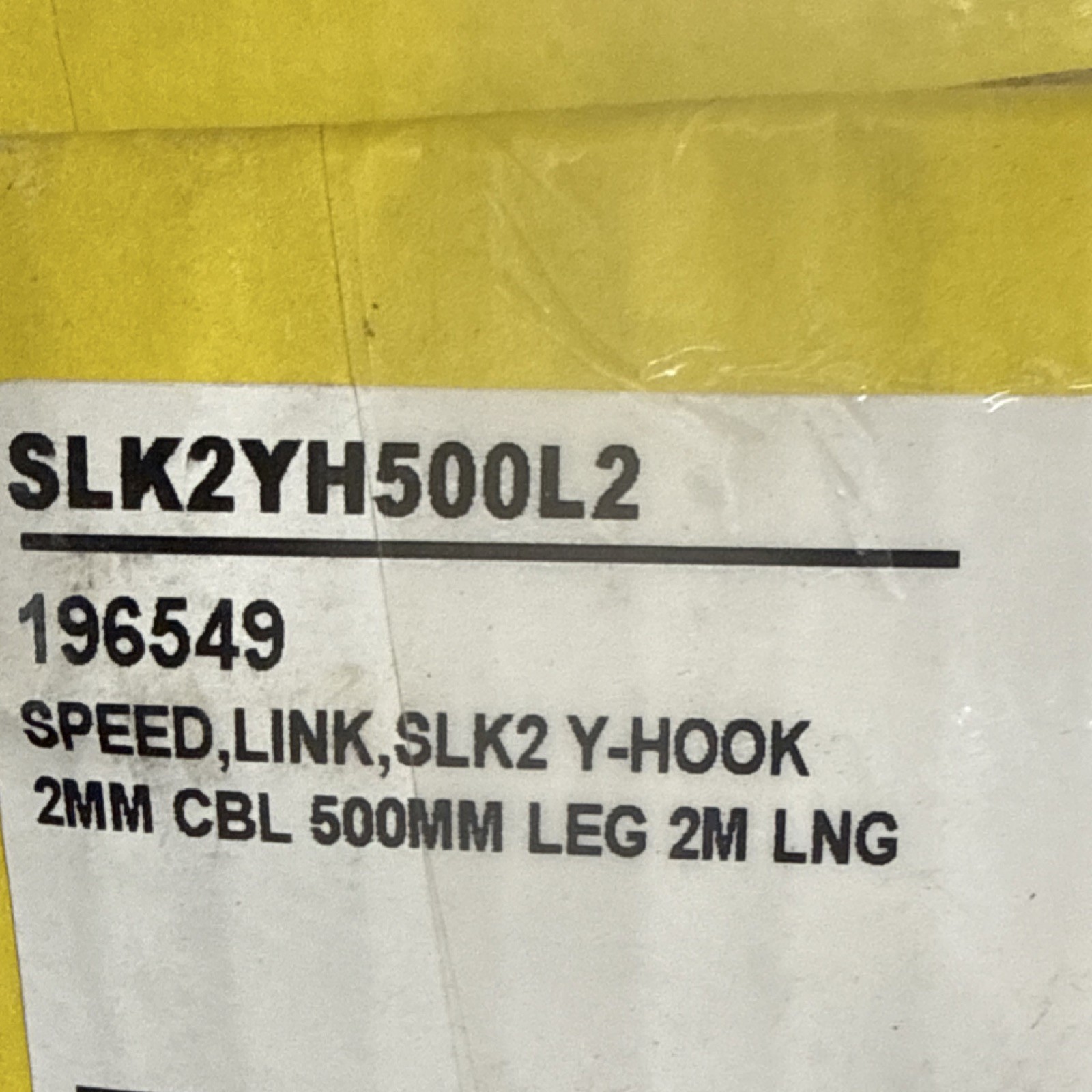 nVent CADDY SLK2YH500L2 Speed Link Y-Hook bag of 10 2mm Cable 2m Length