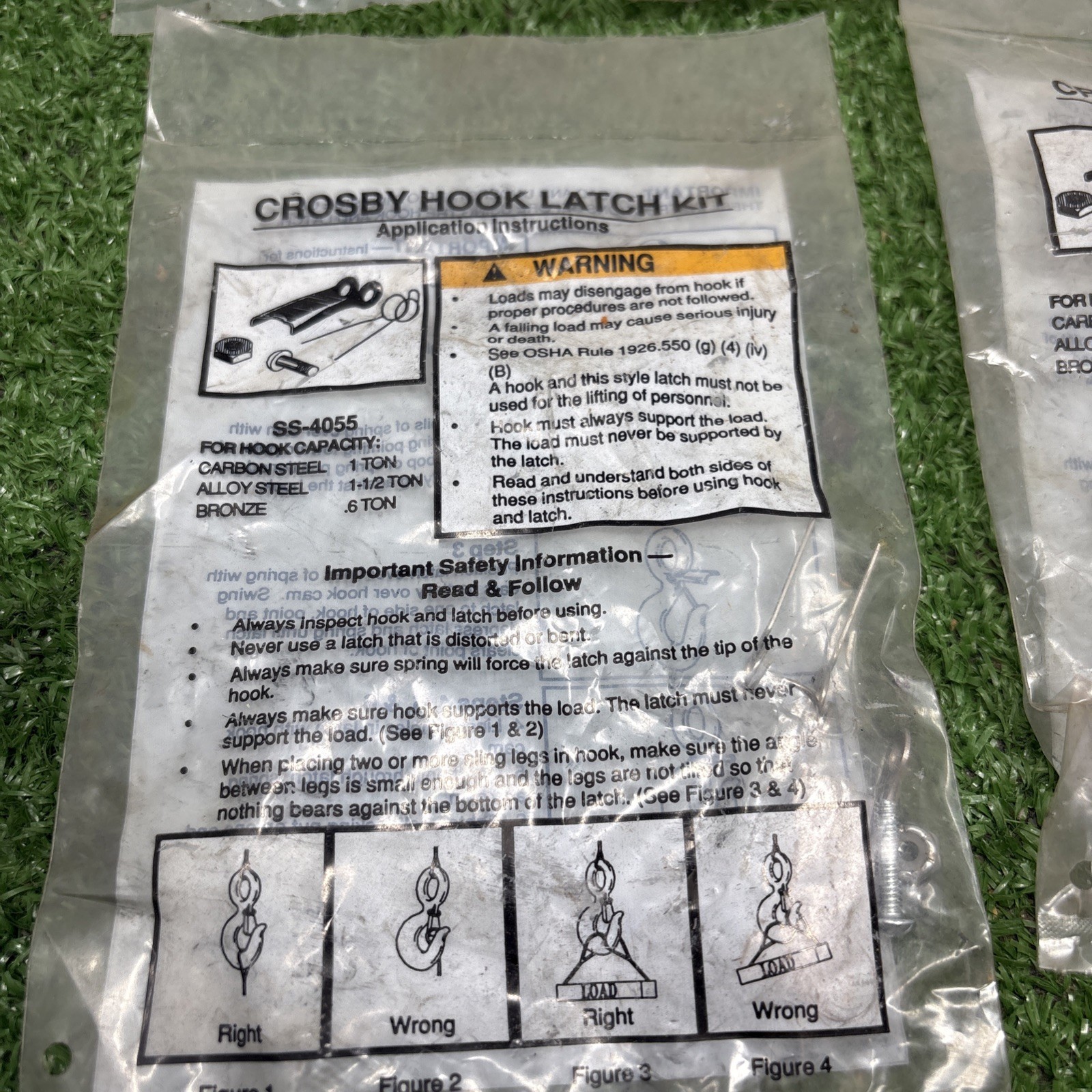 Crosby SS-4055 Hook Latch Kit Please Read Weight Capacity In Photos Plus Extras