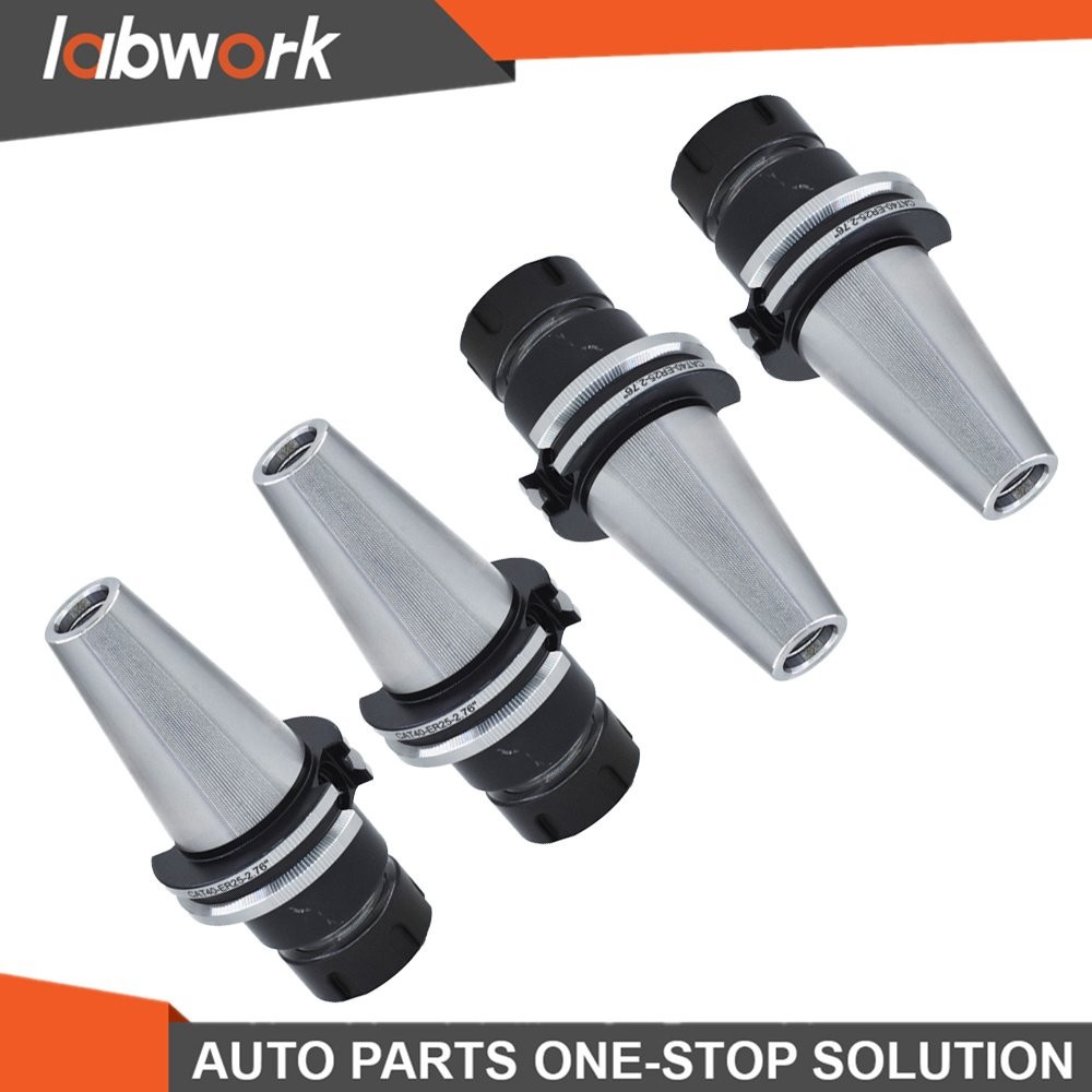 Labwork CAT40 ER25 Collet Chuck W. 2.76″ Gage Length Chucks Tool Holder Set 4 PC