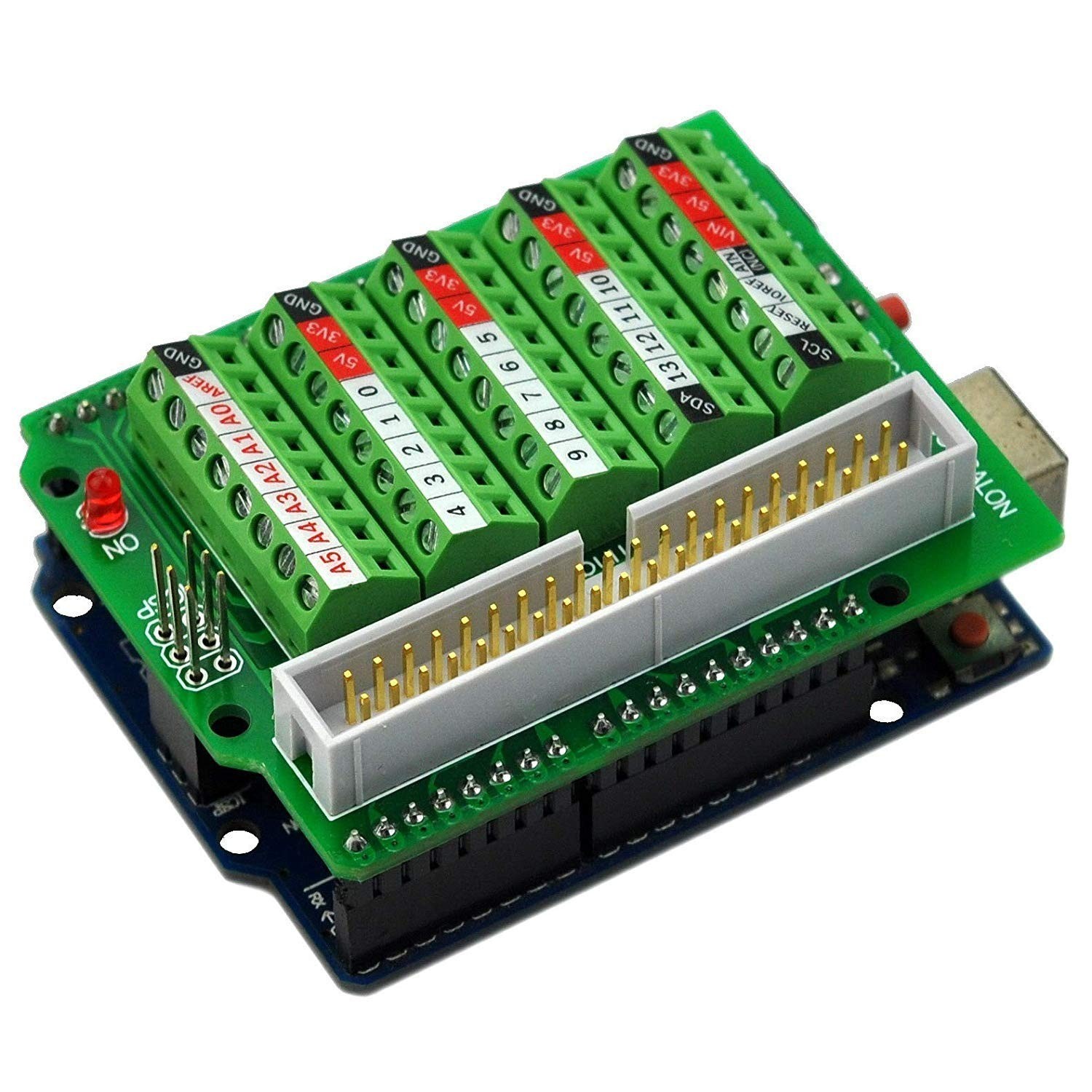 Arduino Screw Terminal Block Breakout Module, for Arduino UNO R3.