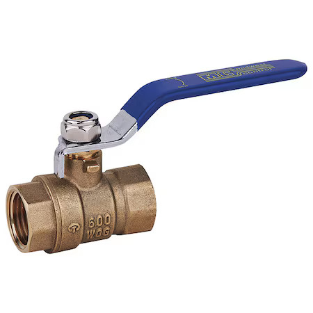 Zoro Select Gg-F600-125 1-1/4″ Fnpt Brass Ball Valve Inline, Gg-F600-125