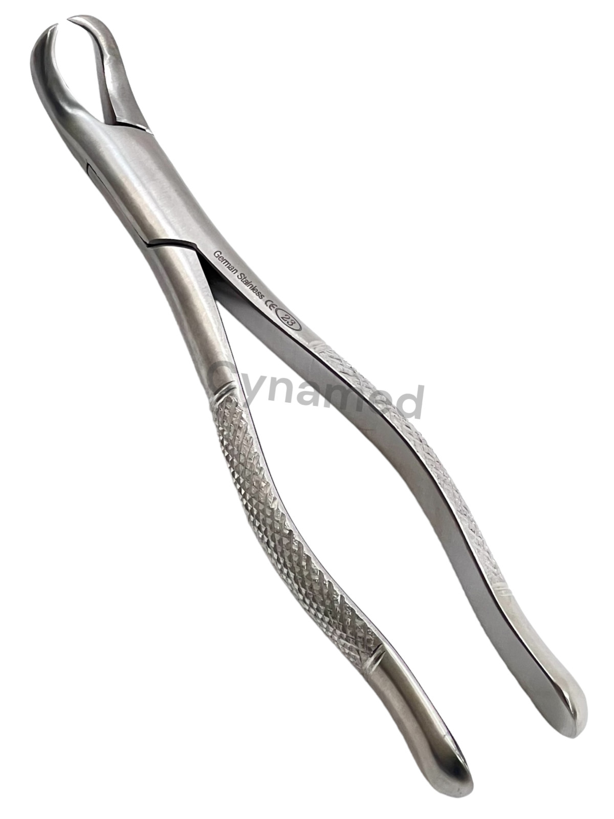 GERMAN STAINLESS DENTAL TOOTH EXTRACTING FORCEPS # 23 COW HORN LOWER MOLAR