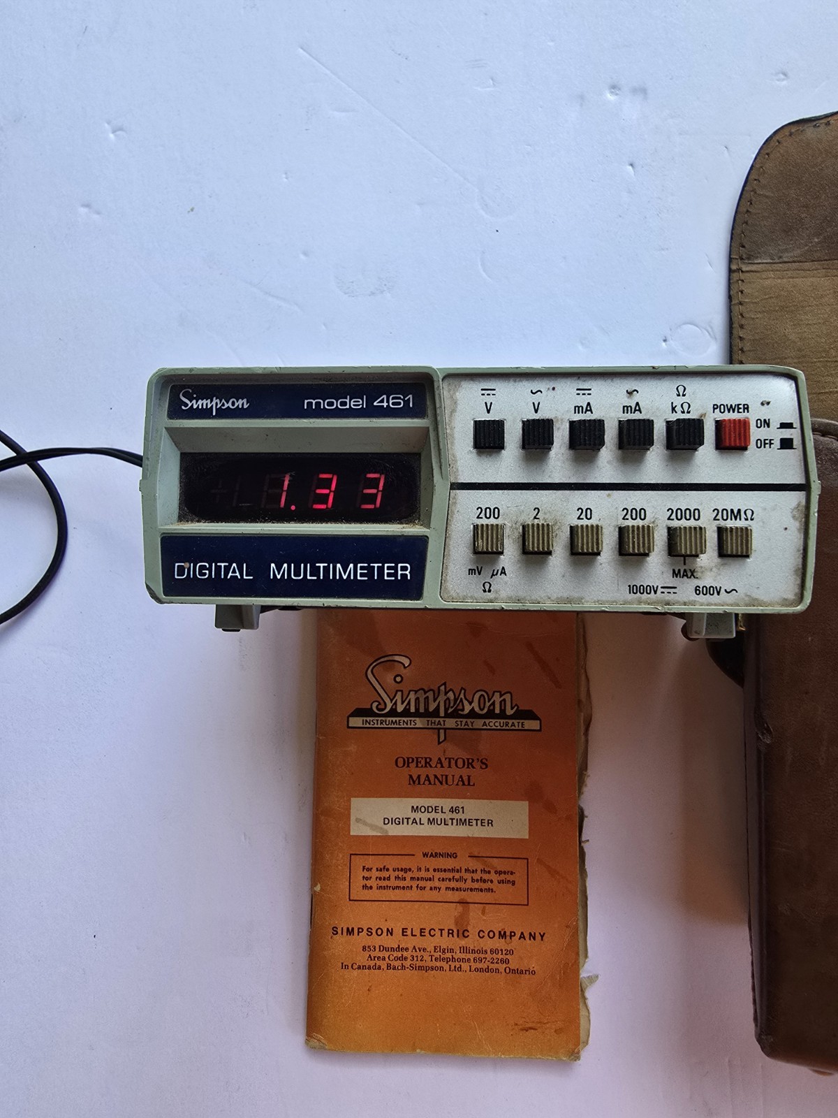 Vintage Simpson Model 461 Digital Multimeter Set – FULLY WORKING / TESTED w/…
