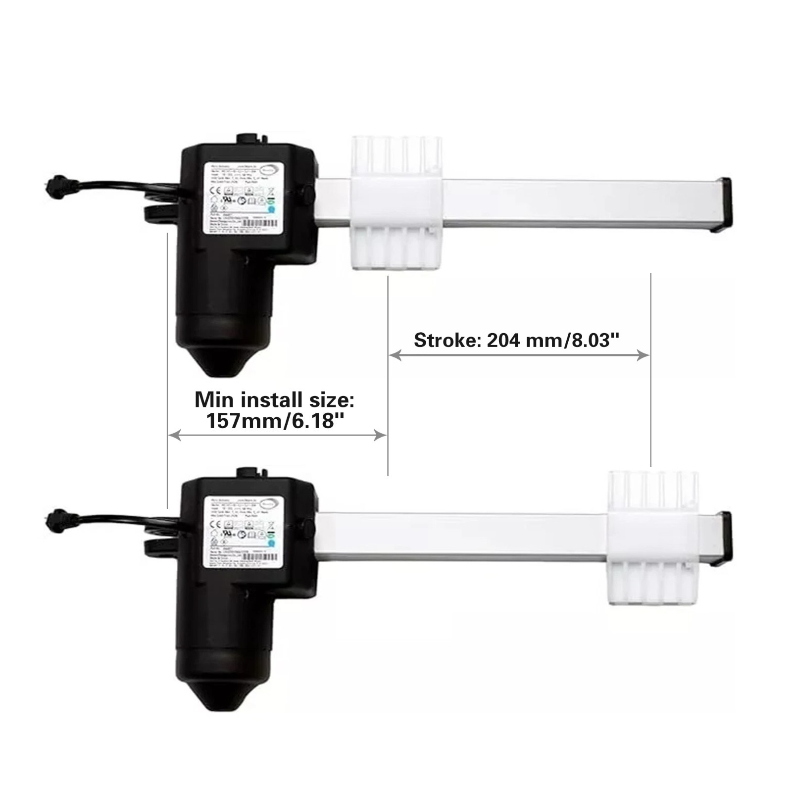 Limoss 450427 Motor Actuator Model MD140-02-L1-157-204 for Recliner Lift Chairs