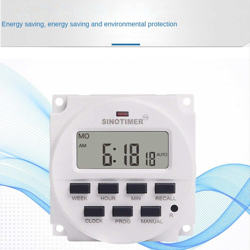12v Dc Sinotimer Display Tm618h-2 Lcd Digital Timer Programmable Time Switch 2X