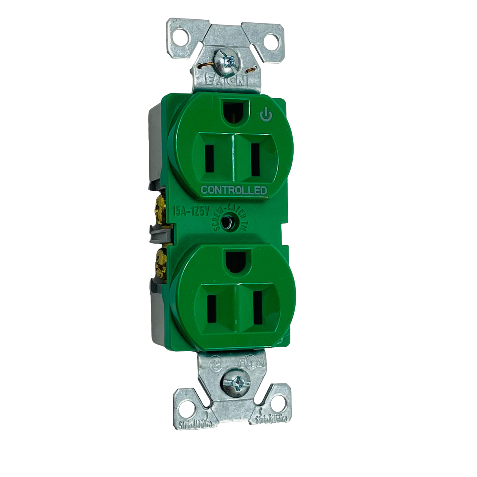 Eaton 5262CHGN 15A Half Control Duplex Receptacle 5-15R 2P 3W Green ~NEW~