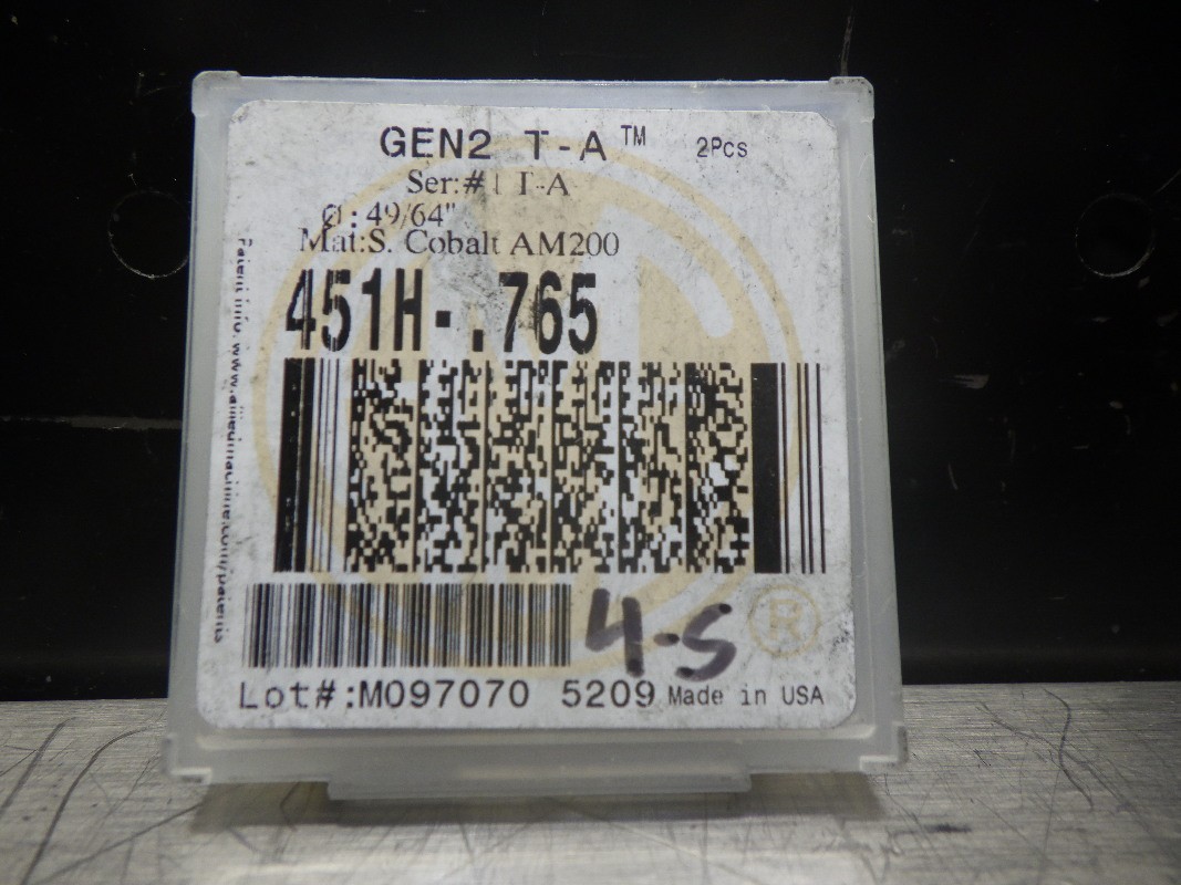 AMEC #1 T-A Gen2 49//64″ Cobalt Spade Drill Inserts QTY2 451H-.765 (LOC2874B)