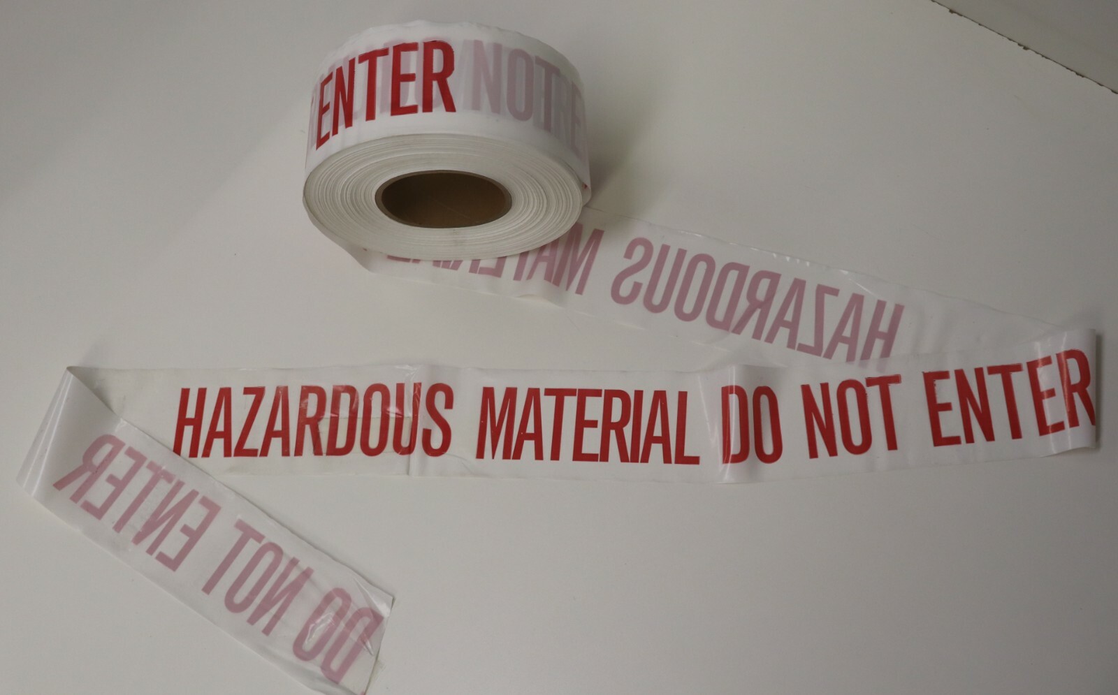 Roll of Red/White Hazardous Material Do Not Enter Danger Barricade Tape 3″