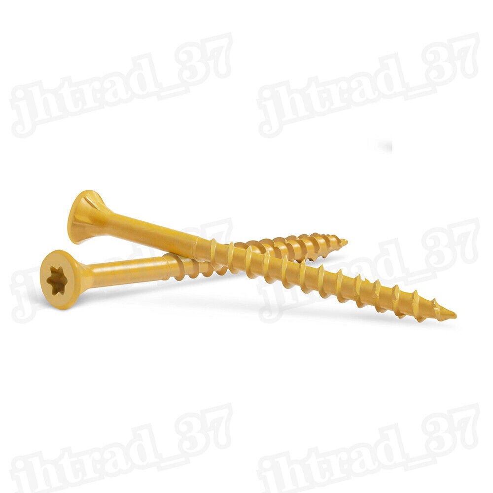 700pcs #8×1-5/8″ Deck Screws Torx T25 Star Self Tapping Wood Screws Fence Screws