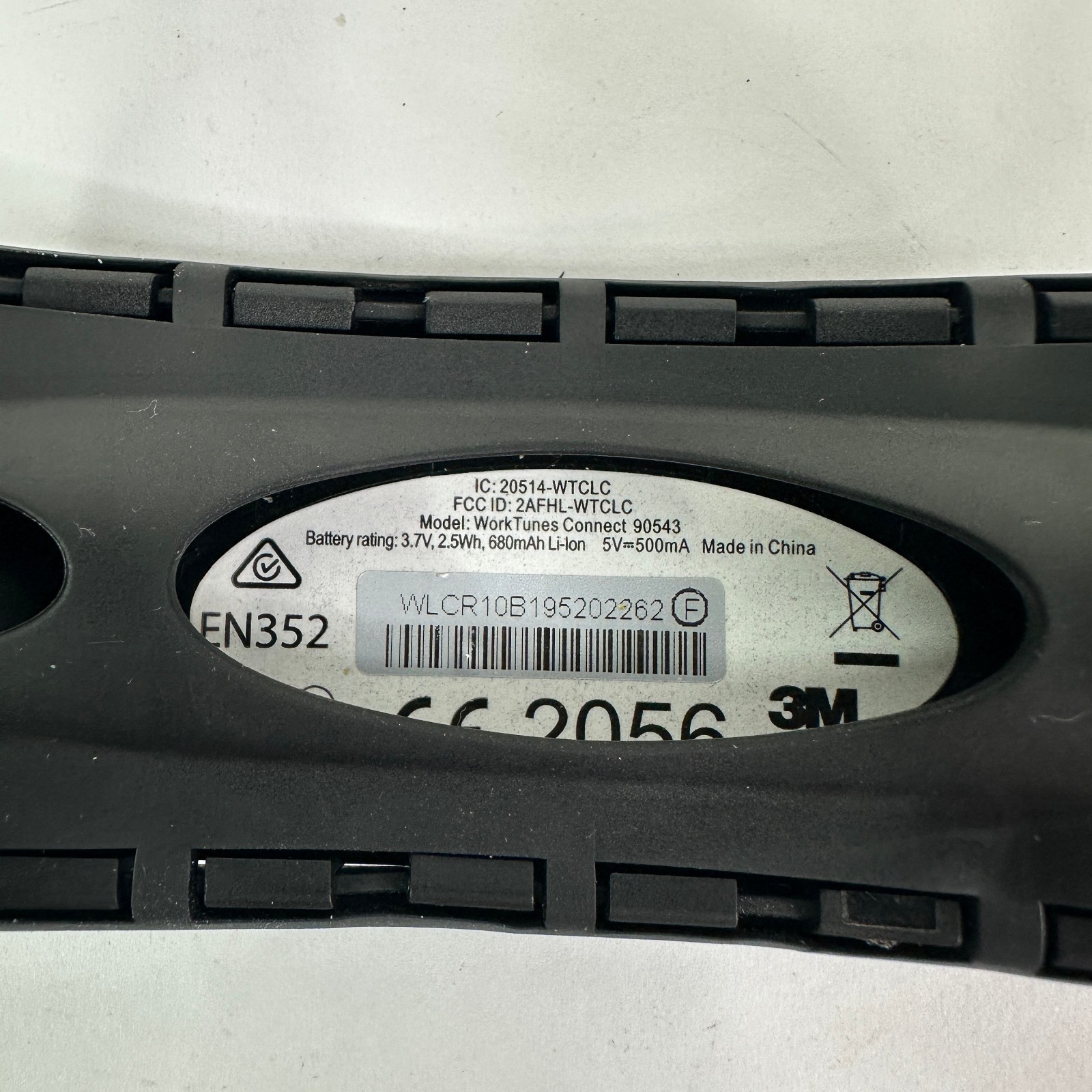 3M Worktunes Connect Wireless Hearing Protector with Bluetooth w/ USB Cable