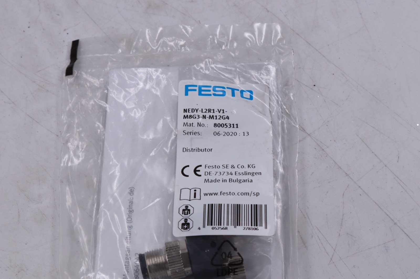 FESTO NEDY-L2R1-V1-M8G3-N-M12G4 MADE IN BULGARIA