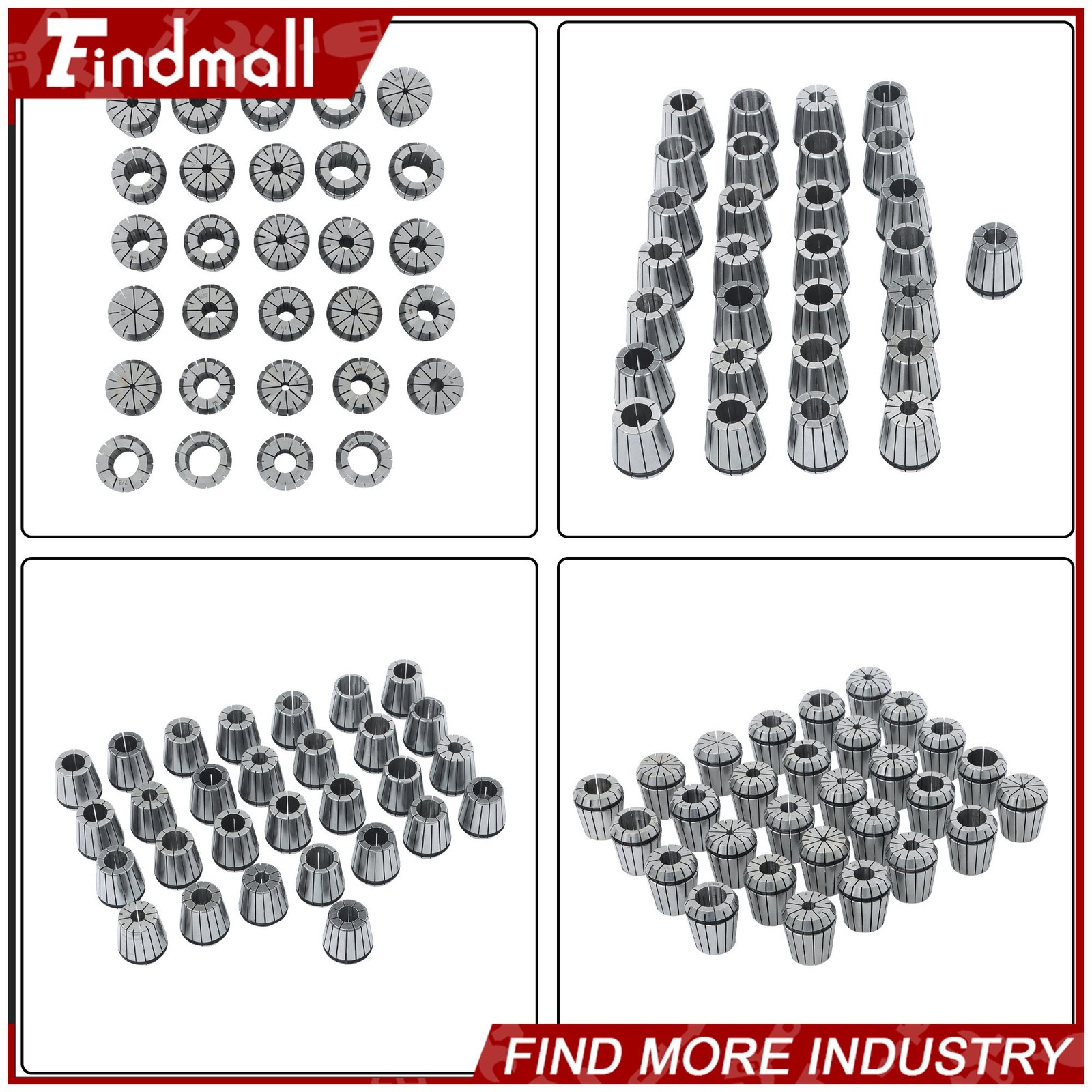 Findmall ER40 29Pcs Collet Set High Precision CNC Spring Collets
