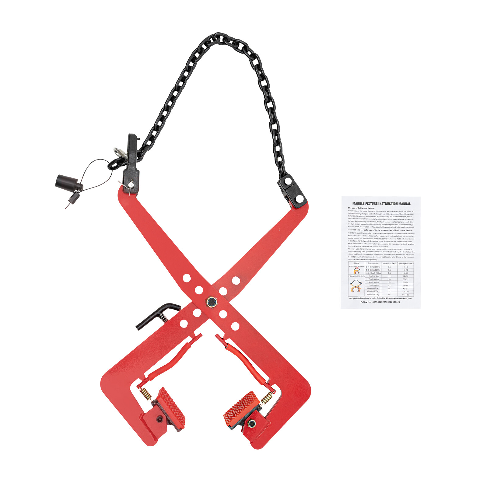 XYT-F 350kg Vertical Plate Lifting Clamp Steel Heavy-Duty 30–51 cm