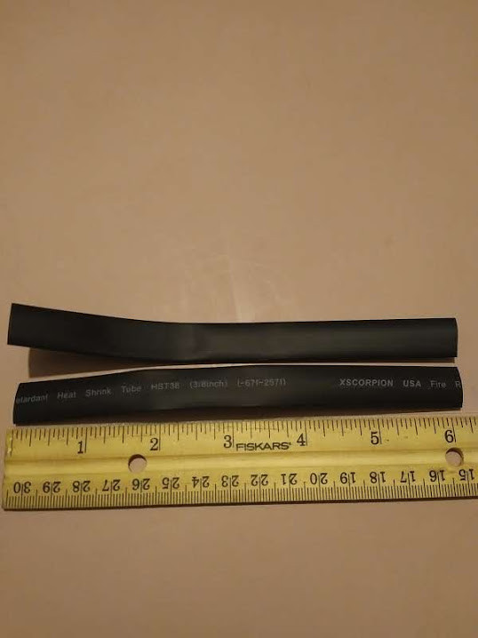 5/8″ inch 15.9mm BLACK 2:1 heat shrink tubing polyolefin (1FOOT)