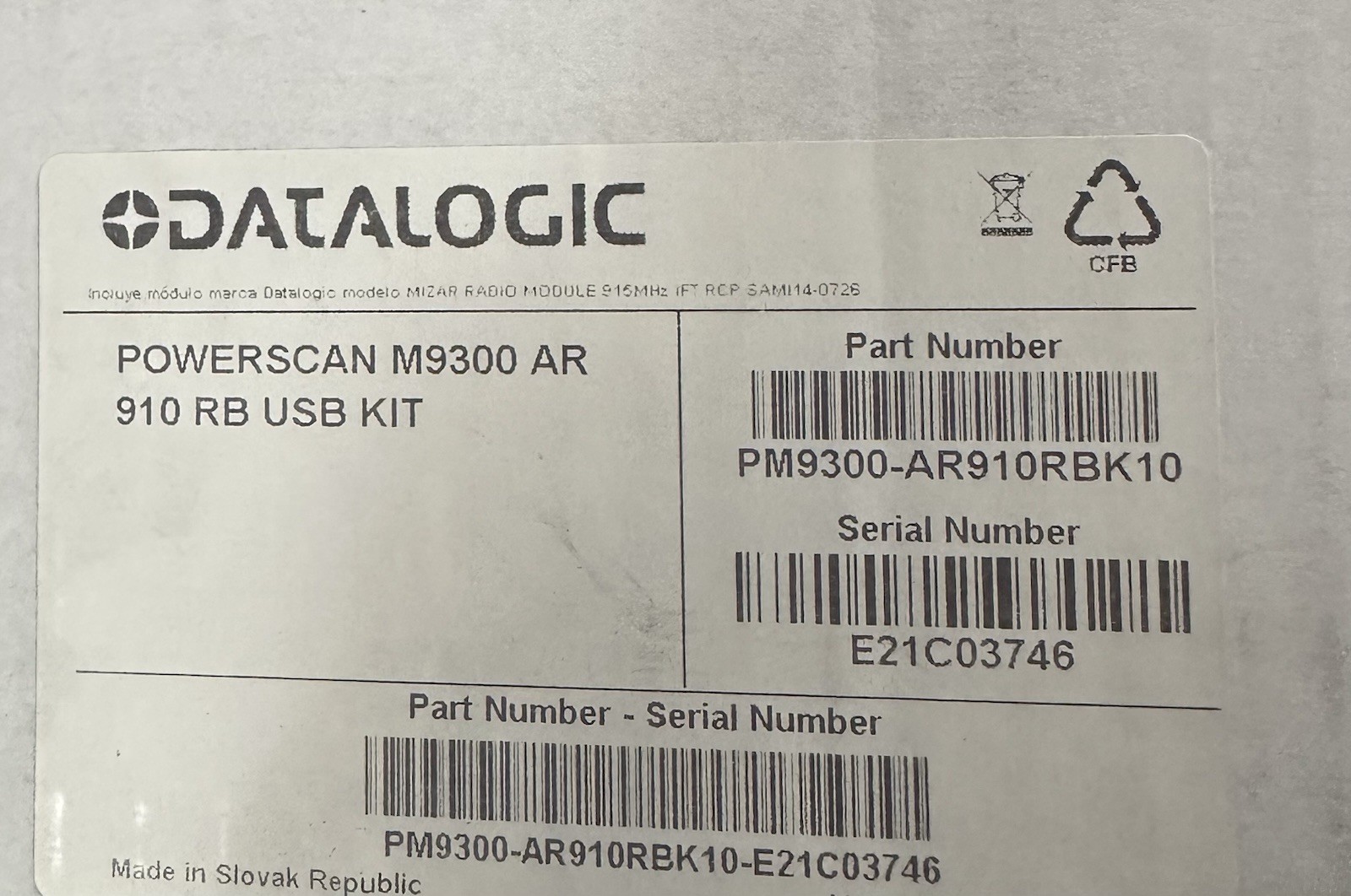 Datalogic Power Scan BC9xx0 STAR