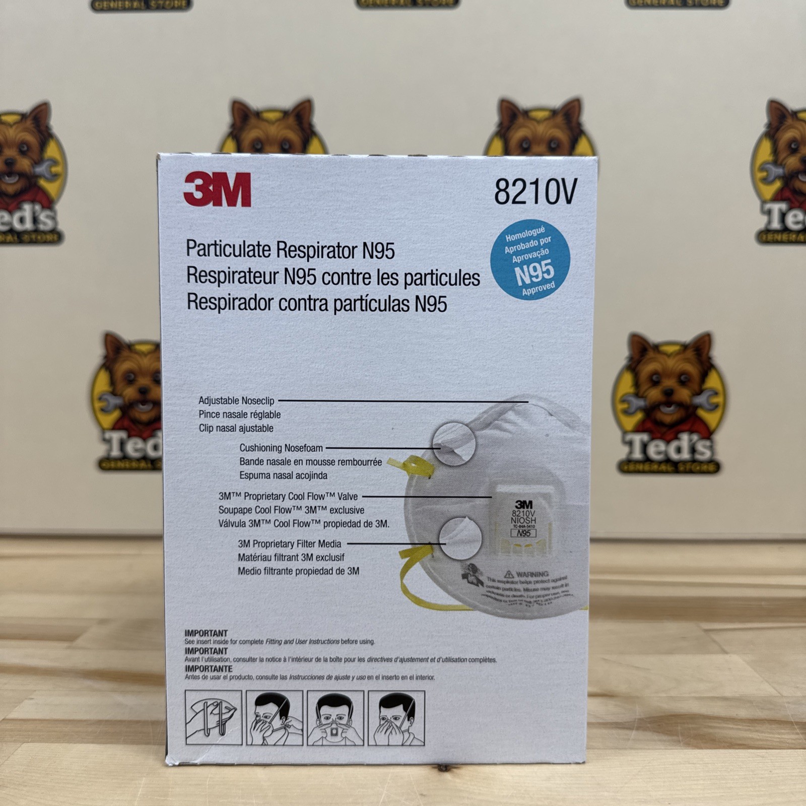 3M 8210V N95 Particulate Respirator With Exhalation Valve 10/BX (Use By: 04/2025