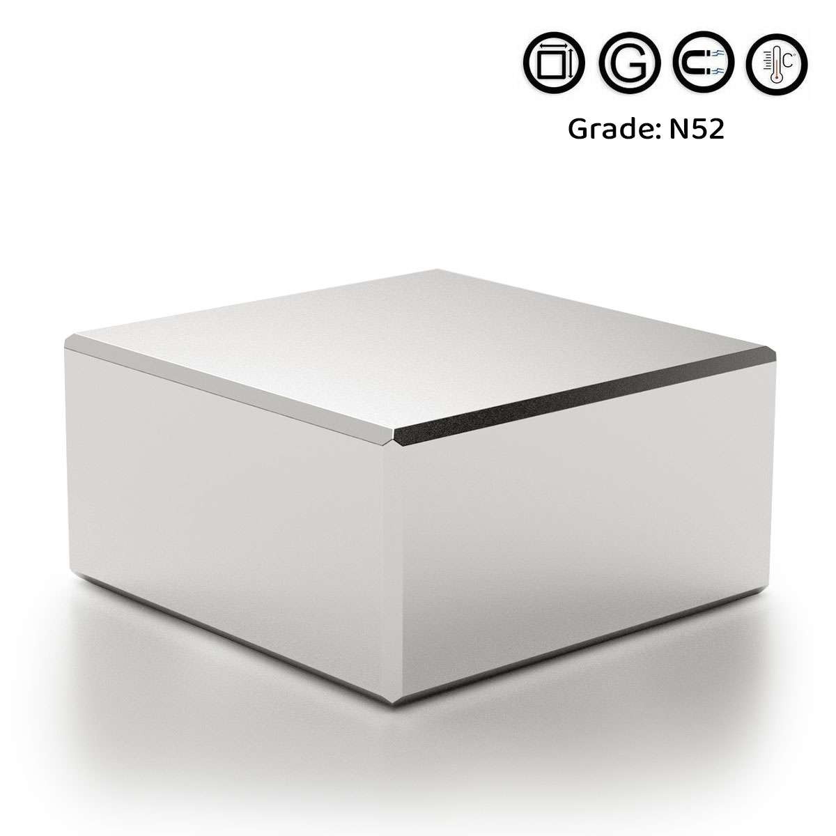 1/2Pcs Super Strong Large Rare Earth Neodymium Magnet Blocks Squares 40x40x20mm
