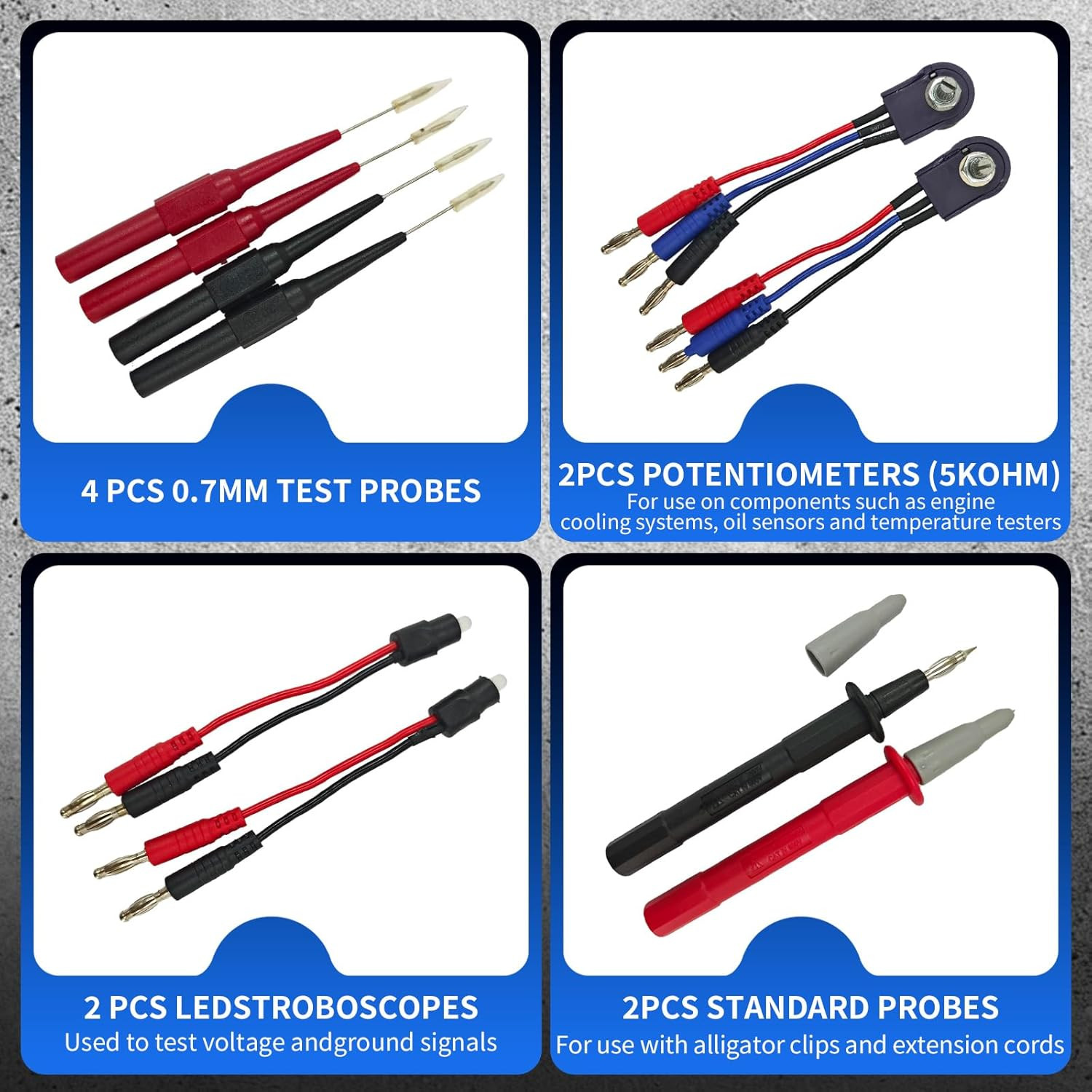 76-Pcs Automotive Circuit Test Lead Kit, Multimeter、Electrical Test Leads Kit
