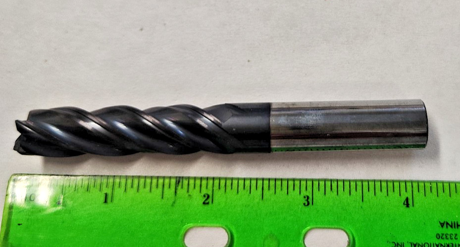 Accupro 1/2 x 1/2 x 2 x 4 .010 RA4 FL Carbide SEEM Long V- Series End Mill Altin