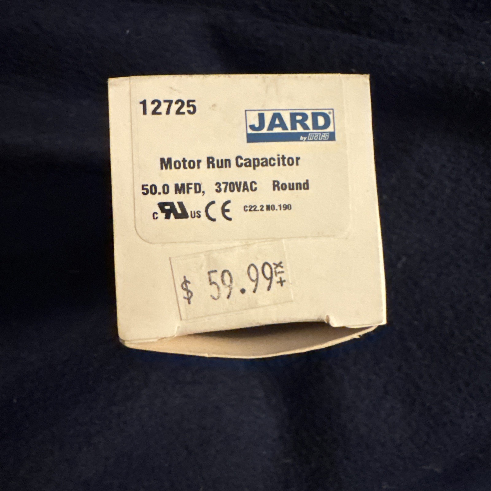 NEW Jard 50.0uF/MFD +/-6% 50/60Hz Motor Run Capacitor 370V 325P506H37M36A4ZM9