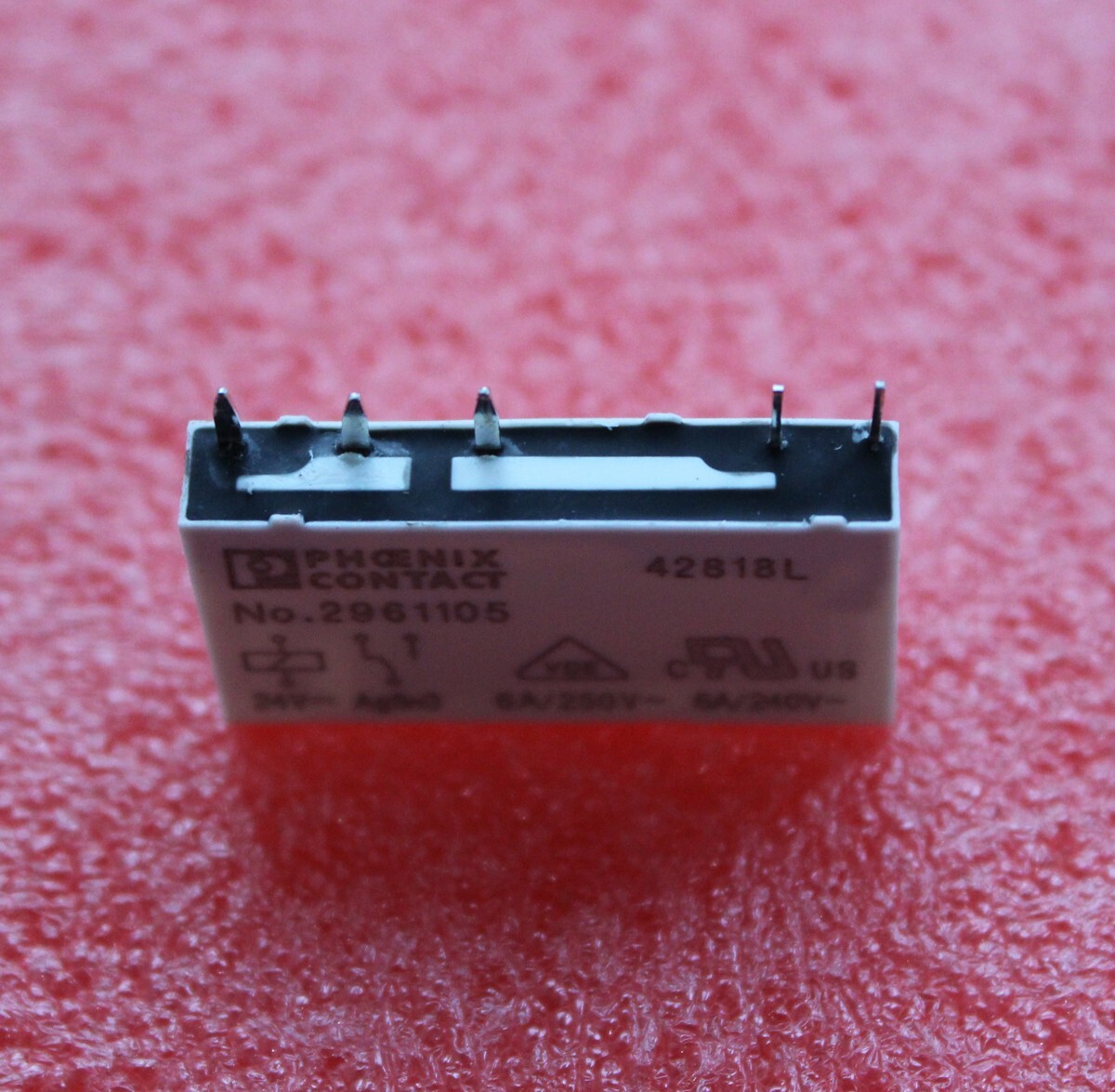 NO.2961105 Phoenix Contact Power Relay 5 Pins 6A 250VAC 24VDC(Pack of 10)