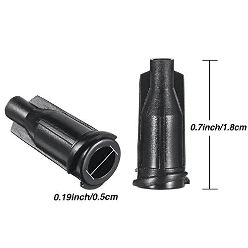 250 Pack Luer Lock Syringe Tip Caps Dispensing Needle Tip Cap (Black)