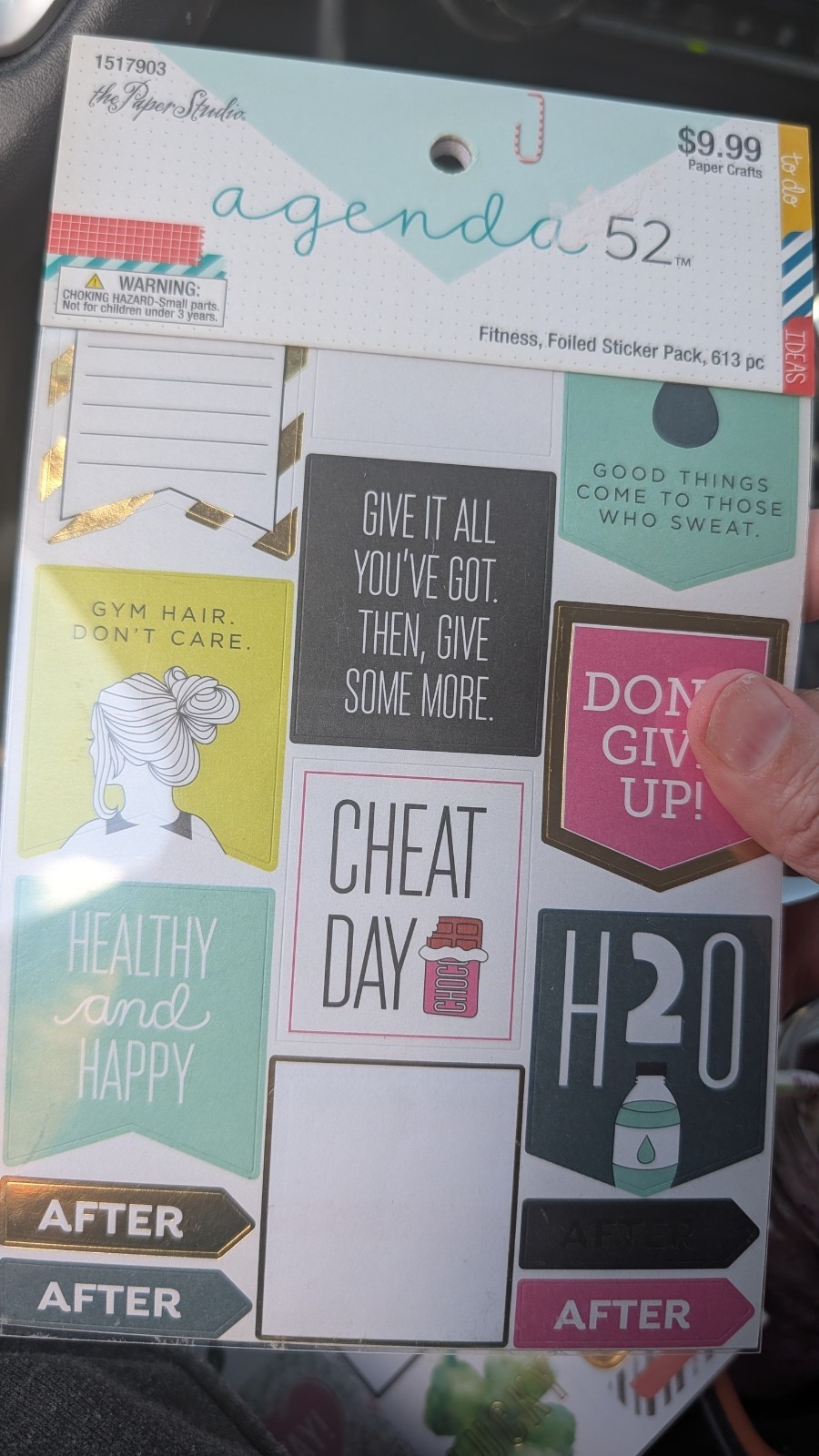 Agenda 52 Planner Sticker Books Lot Of 4 Slightly Used Fitness, Everyday Phrases