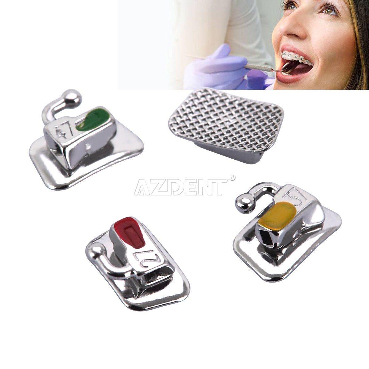 AZDENT Dental Ortho Bondable Buccal Tube 2nd Molar Roth/MBT 022 Non-Convertible
