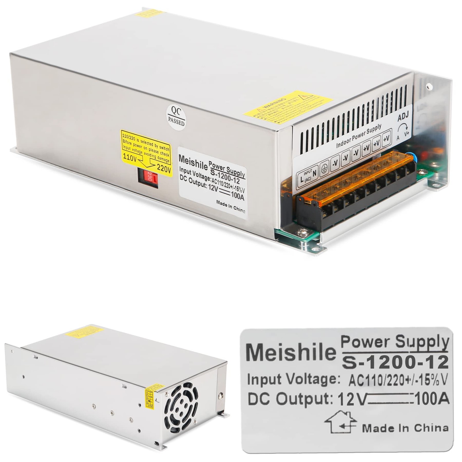 12V 100A 1200W DC Switching Power supply Adapter PSU AC-DC 12Volt Industrial