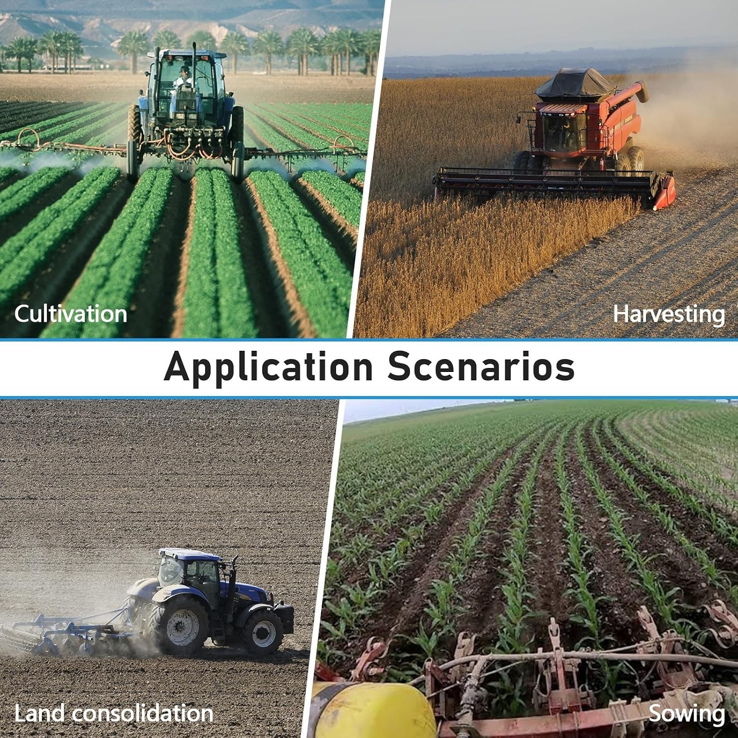 Tractor GPS Guidance System 10inch Precision Ag Software Activated JY100