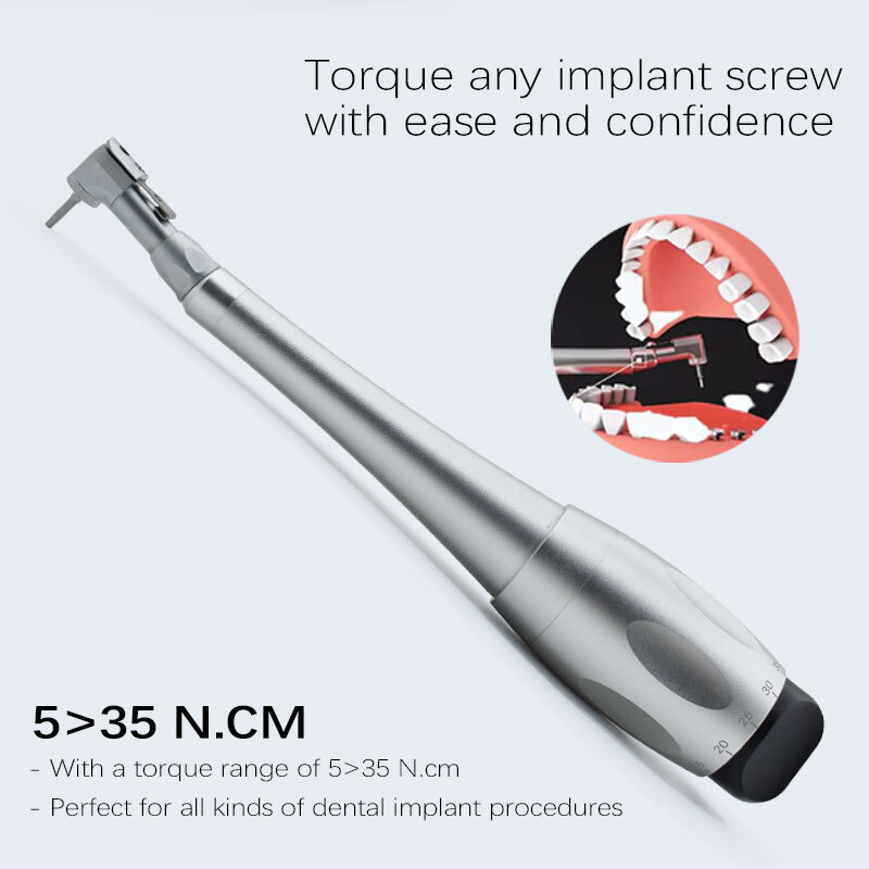 US Dental Universal Implant Kit Torque Wrench Contra Angle & 16pcs Drivers