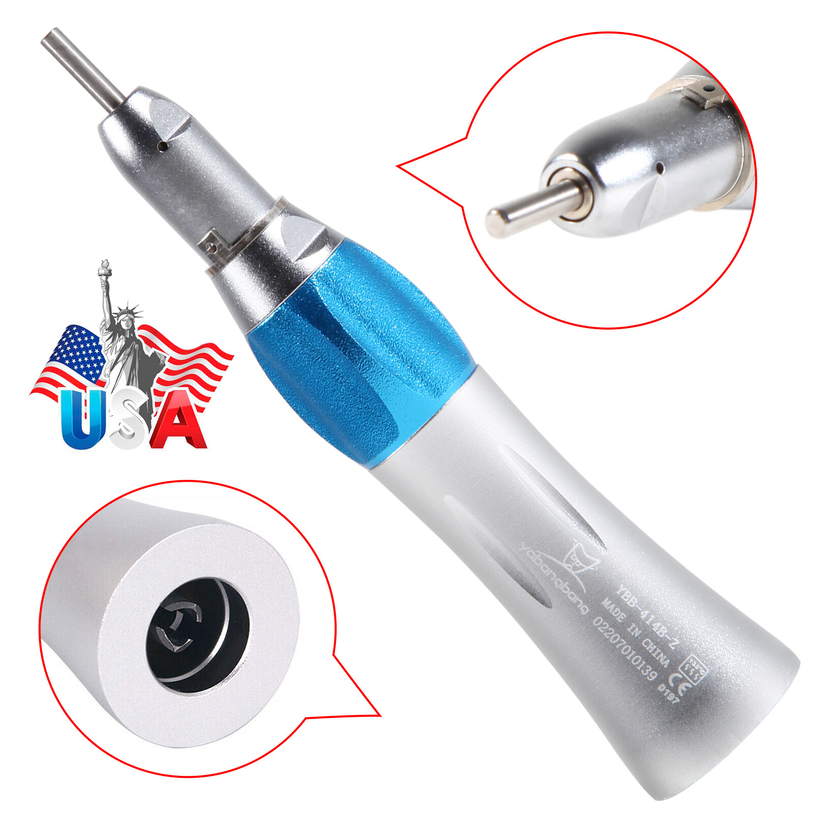 1-10 pcs Dentist Dental Slow Low Speed Handpiece Straight Nose Cone 1:1 E-type