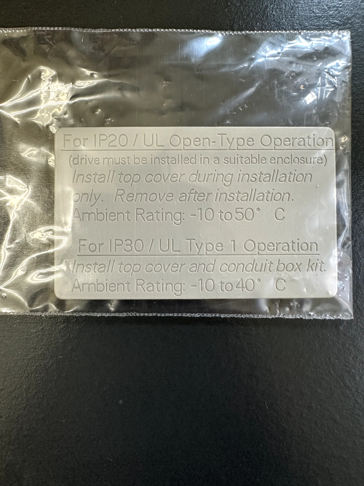 Allen-Bradley IP20 to IP30 Drive Converter Nema 1 Conduit Box