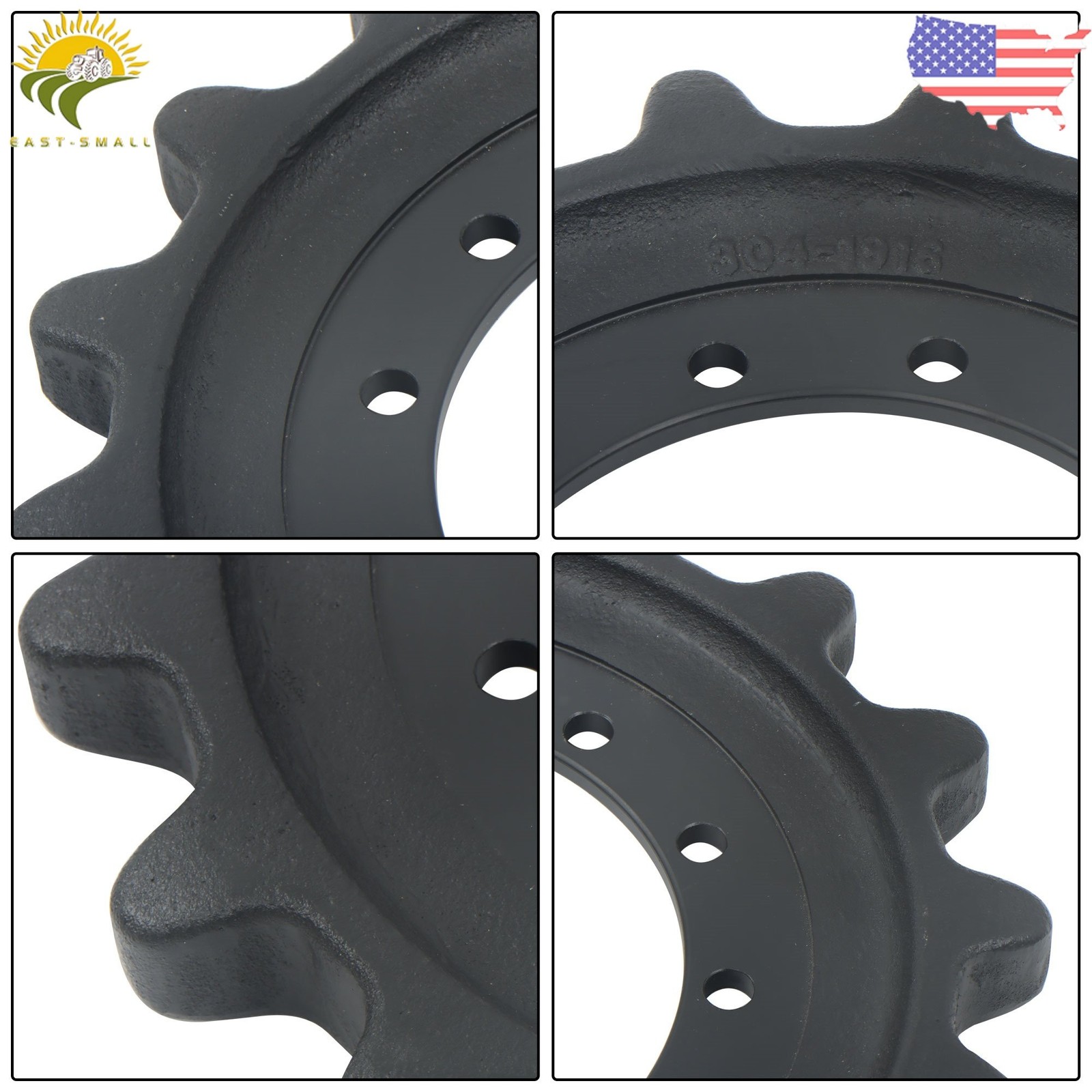 304-1916 Sprocket For CAT 289D 289D3 289DLRC 299C 299D 12 Bolt Hole 17Teeth