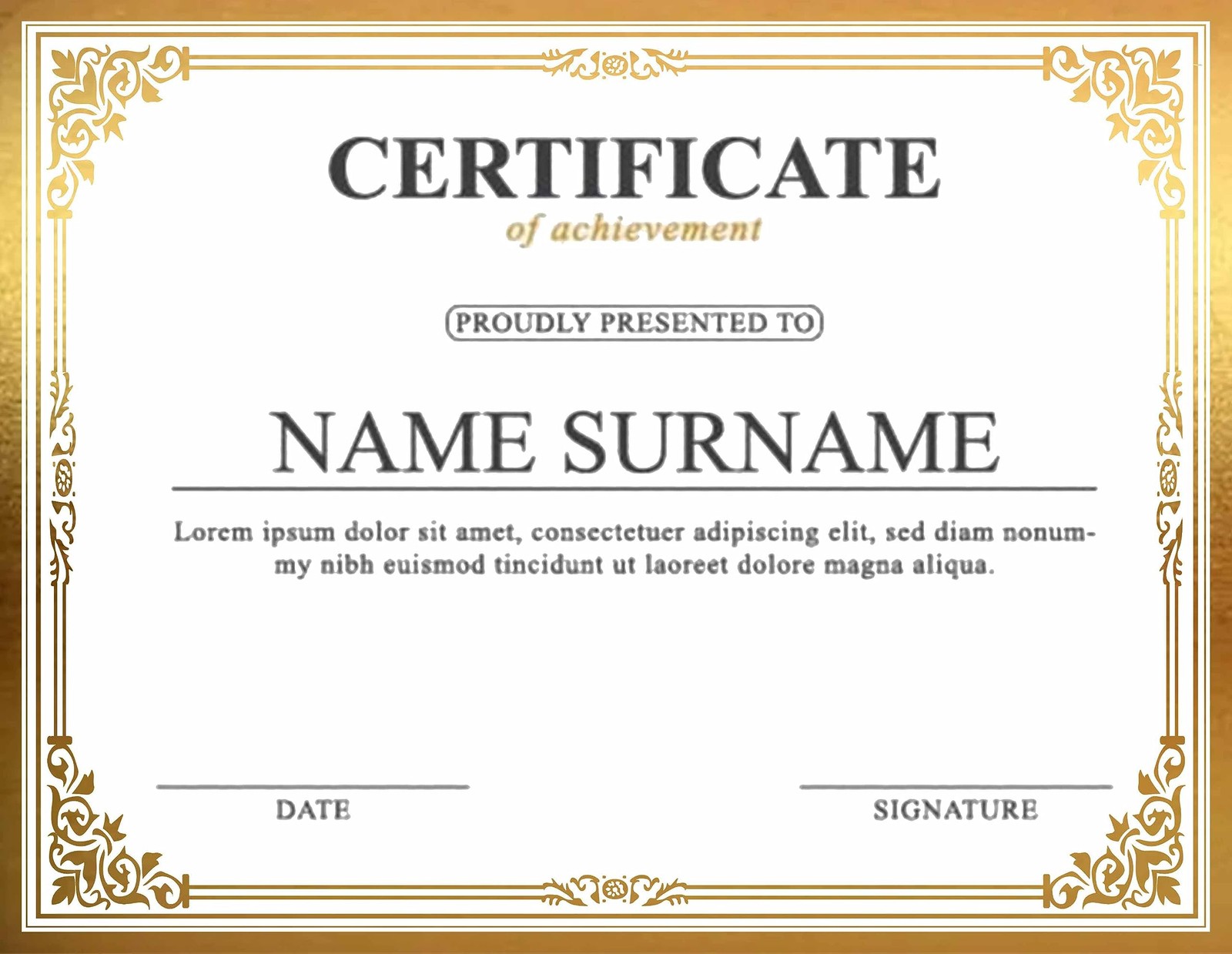 Professional Certificate Paper 8.5 x 11 for Printing, x 11 inches, GOLD