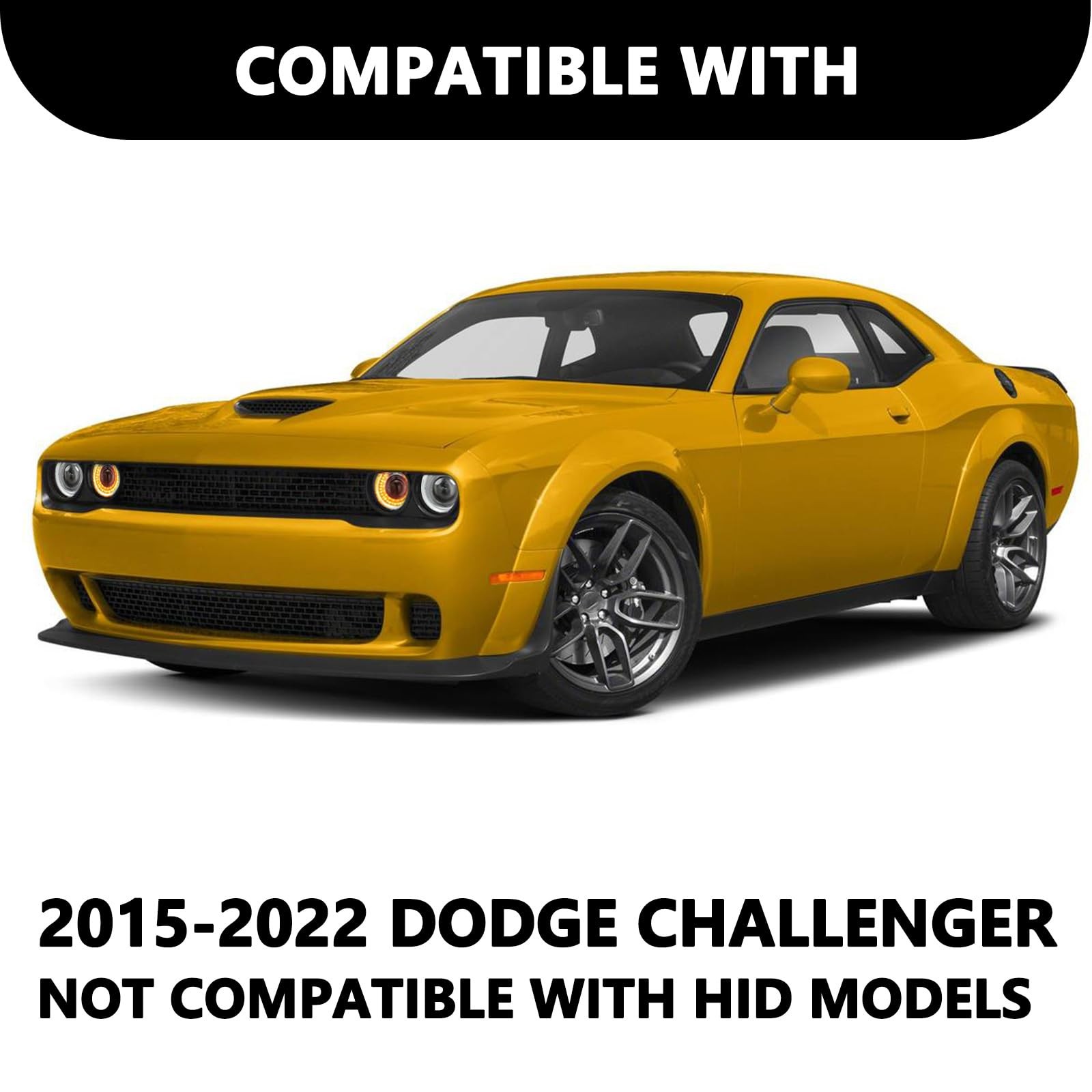 Headlight Assembly for 2015-2022 Challenger HID Xenon Pair No Bulbs Ballast