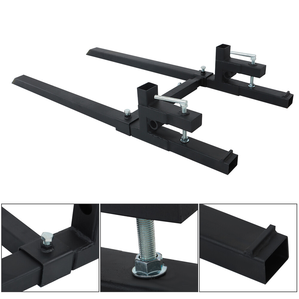 60″ 2000lbs Clamp on Pallet Forks Loader Bucket Skidsteer Tractor