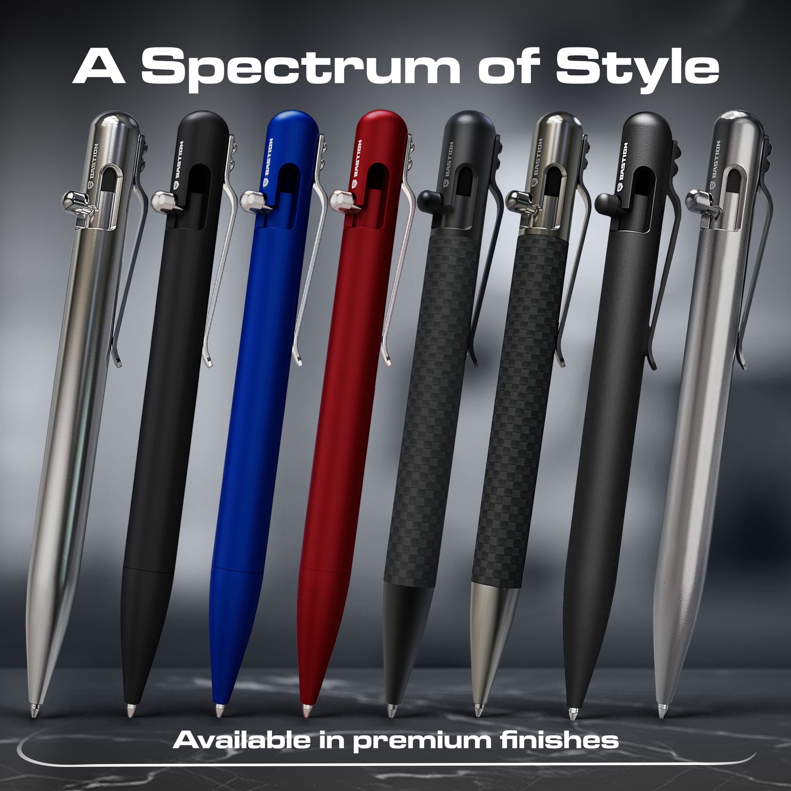 BASTION Bolt Action Pen | Aluminum Blue | Durable Professional Ballpoint Pen