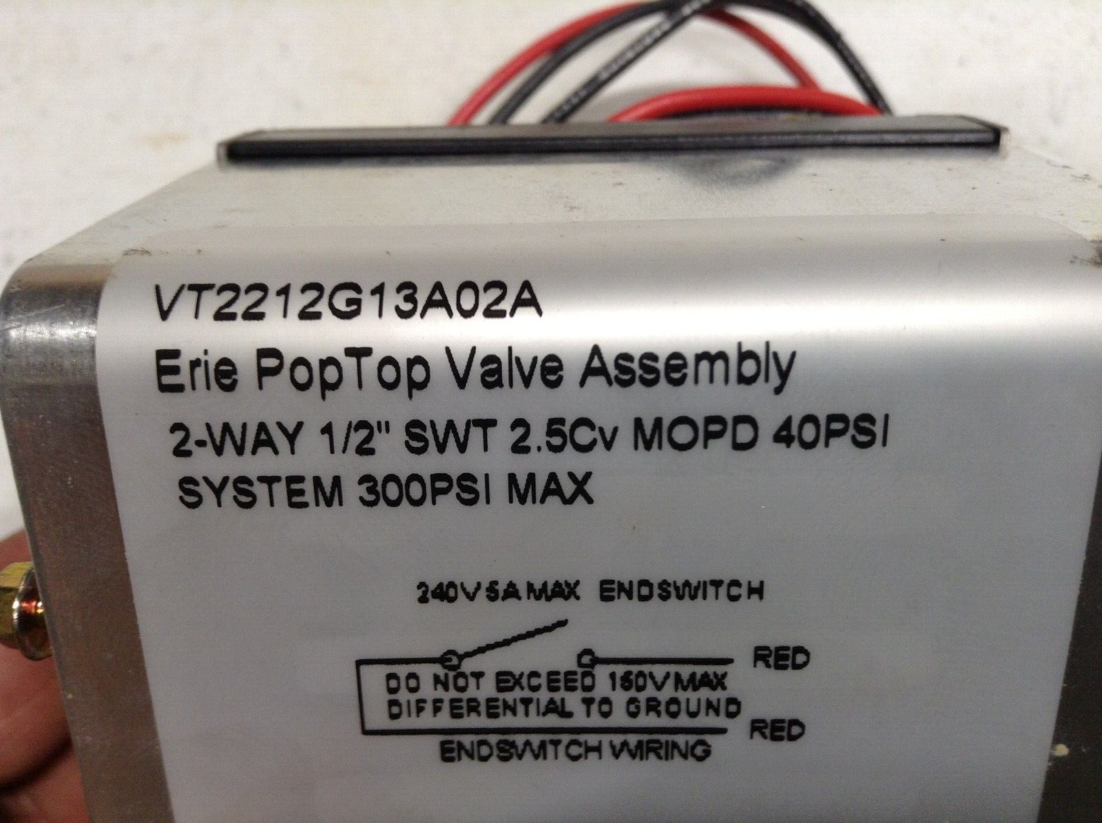 NOS ERIE VT2212G13A02A «1/2″ 2W N/C 24V Sweat 2.5Cv»