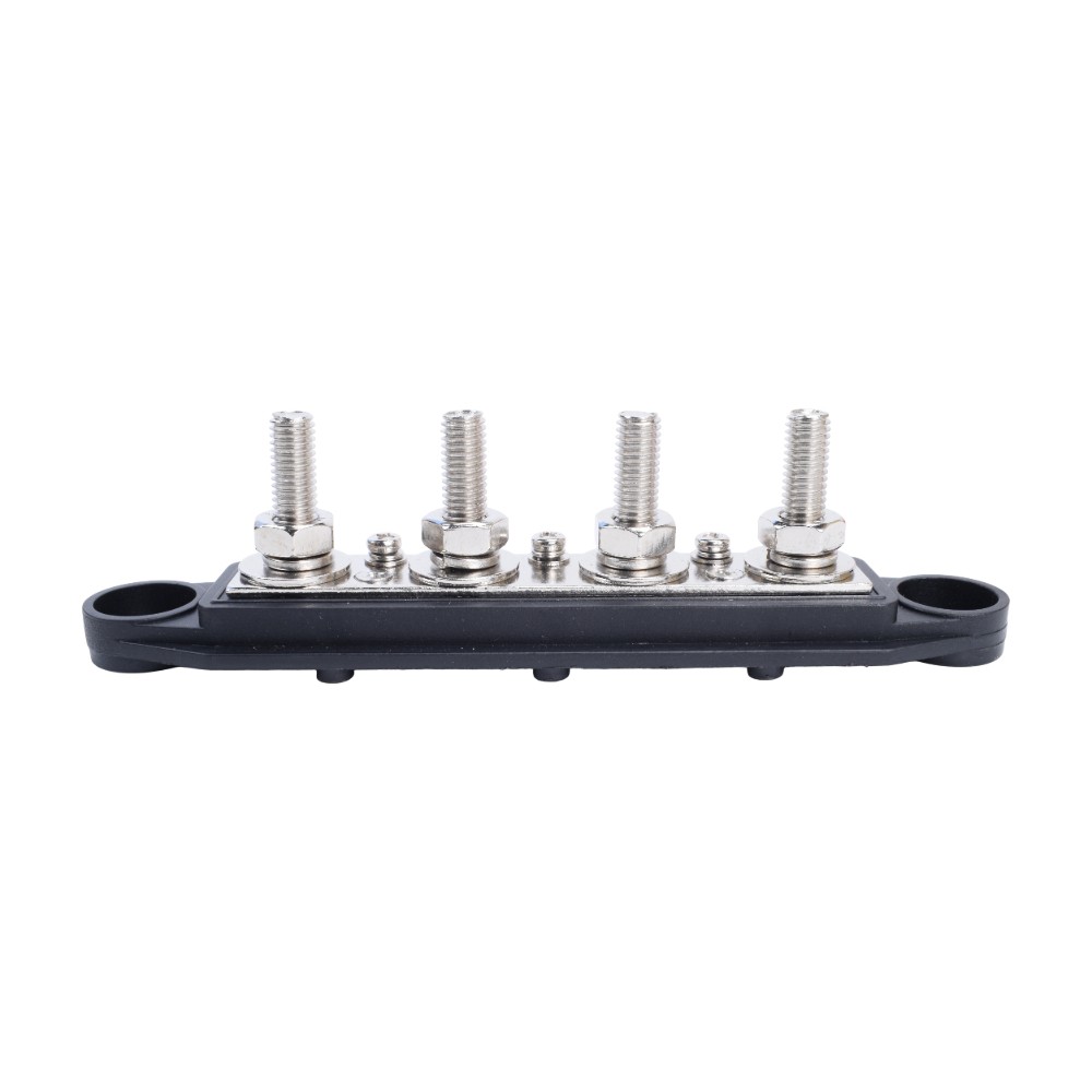 Red & Black 5/16″ 4 Stud Power Distribution Busbar Bus Bar With Cover Fast Ship