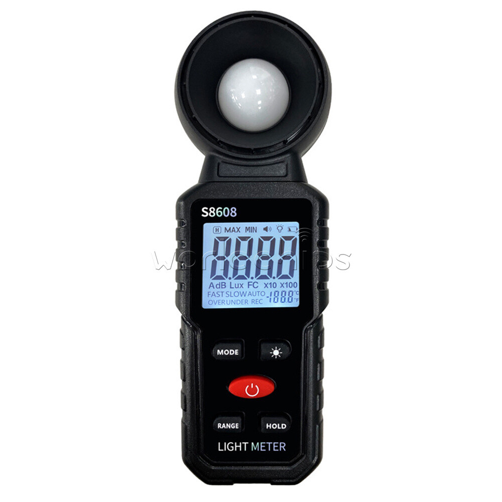 S8608 LCD Light Meter Digital Illuminance Meter Luxmeter Photometer 200000Lux