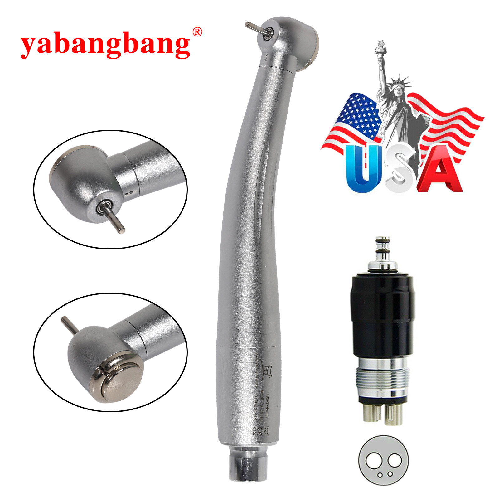 1-5 NSK Style Dental High fast Speed turbine Handpiece with 4 holes Coupler YDNK