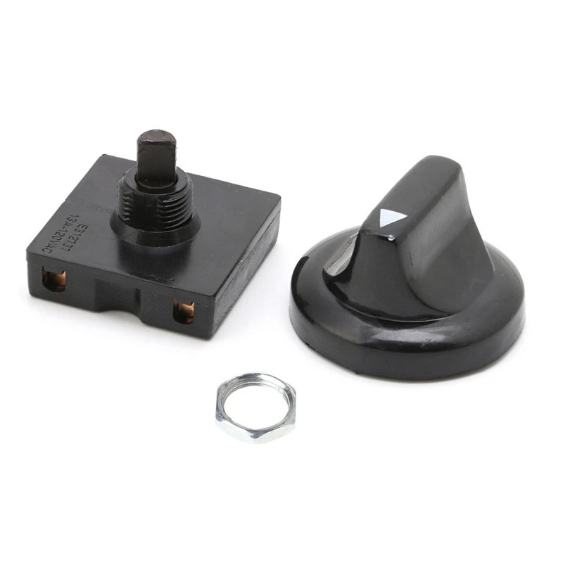 4 Position 3 Speed Fan Switch Rotary Controller with Knob 13A 250V