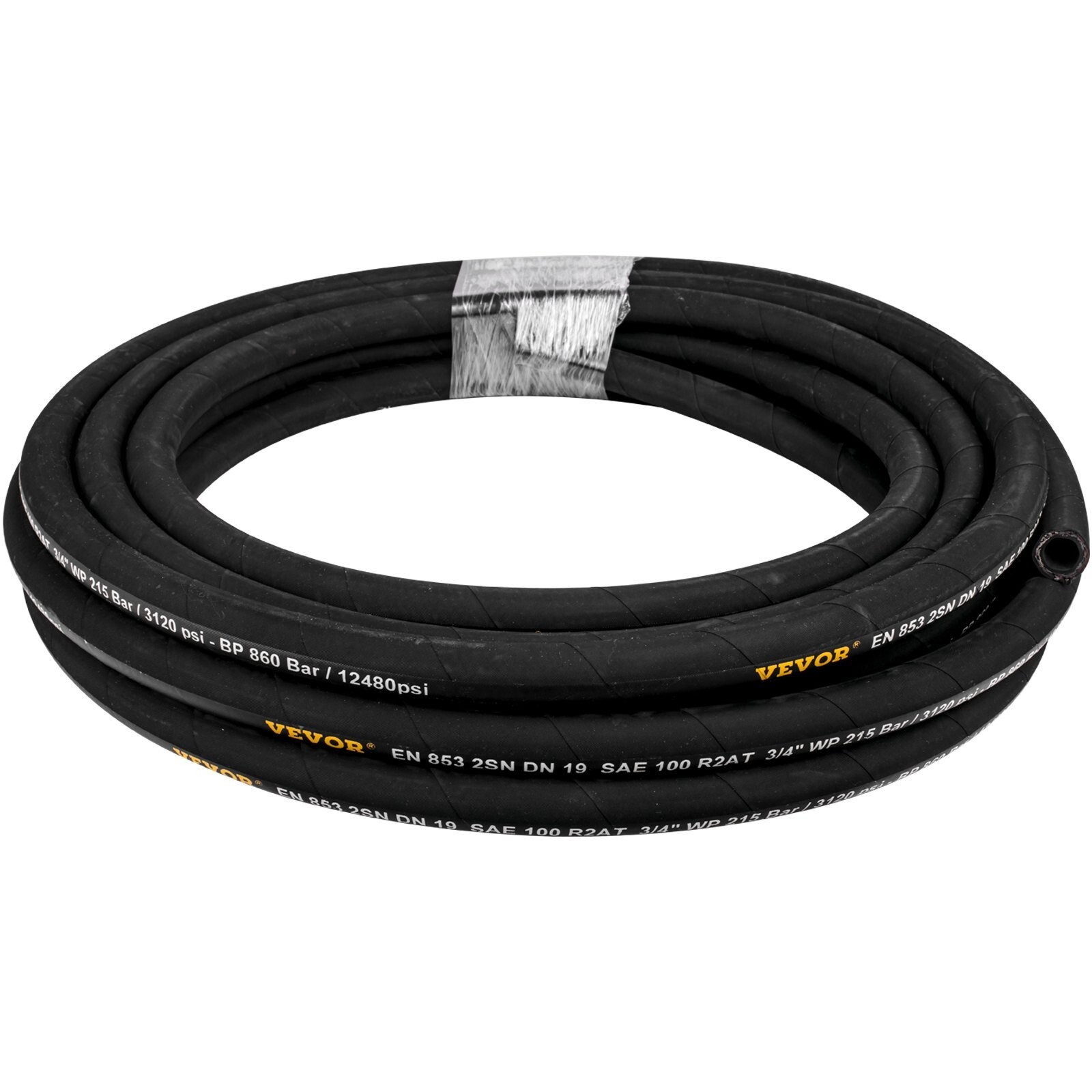Hydraulic Hose 3/8 inch x 100 , Coiled Hydraulic Hose 4800 PSI, Rubber Oil HosE