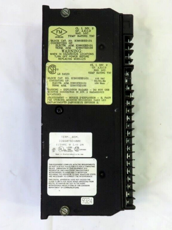 GE Fanuc IC660BBD101/IC660TSD100E Genius I/O Module, FOR PARTS/REPAIR