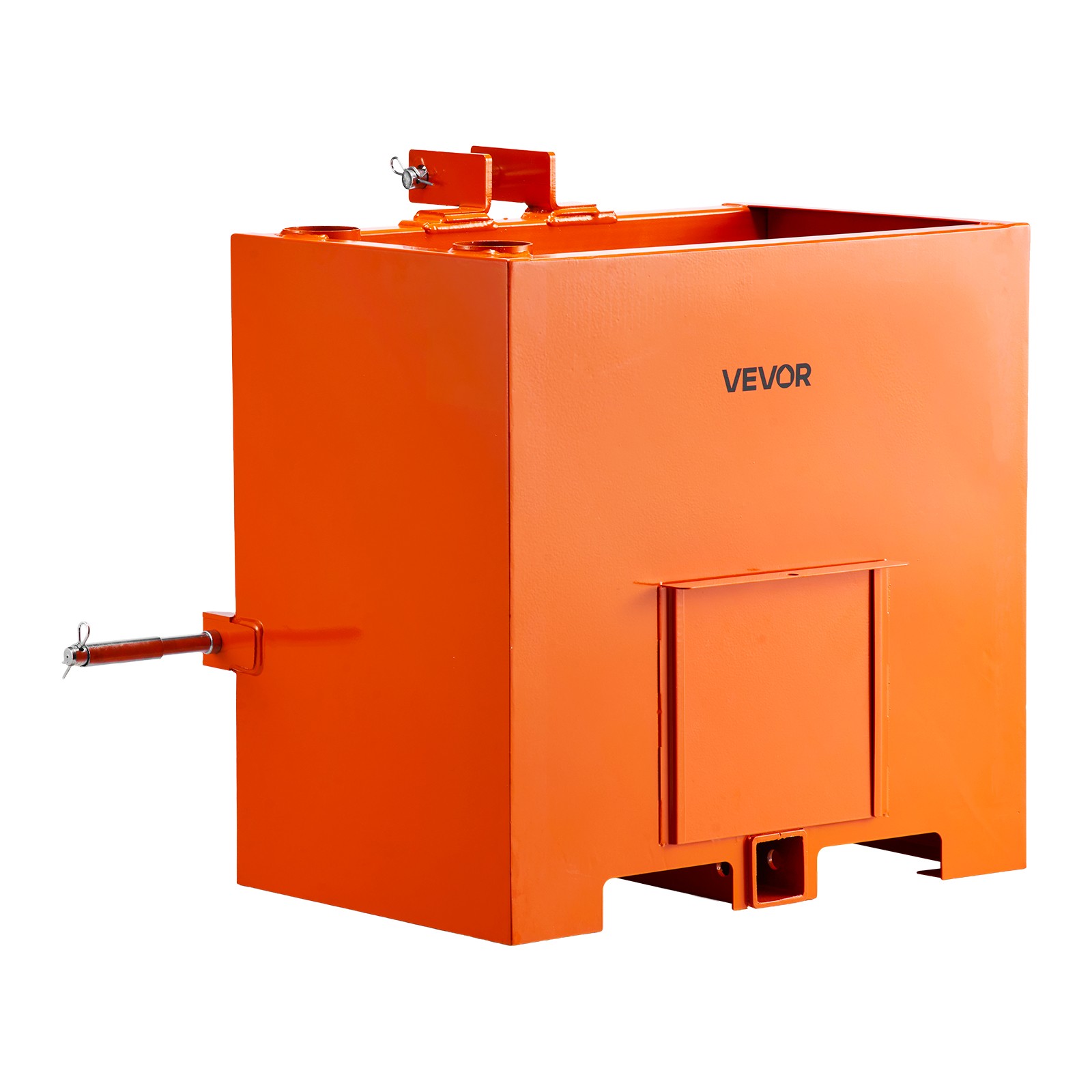 VEVOR Ballast Box 3 Point Category 1 Tractor Quick Tach Hitch 5ft³ 800lbs Orange