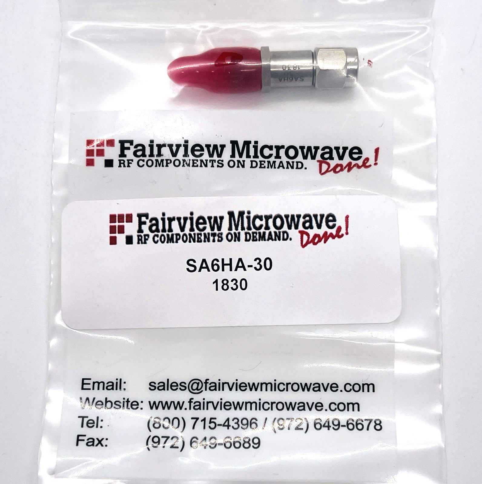 Fairview Microwave SA6HA-30 30dB SMA Fixed Attenuator Male to Female DC-6GHz