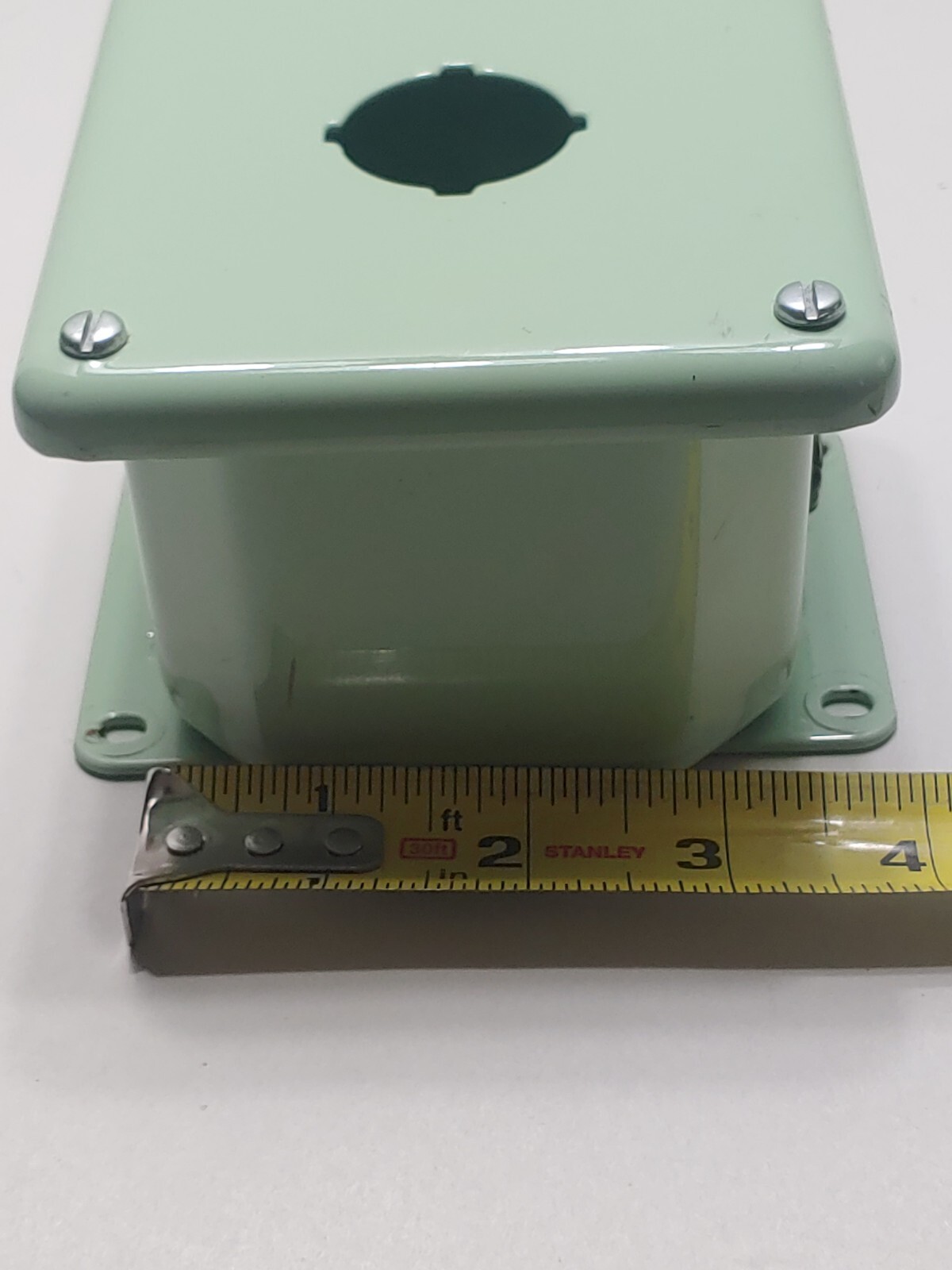 Hoffman 1 Hole Push Button Enclosure Box 3.5″x4″x2.75 Industrial Mint Green