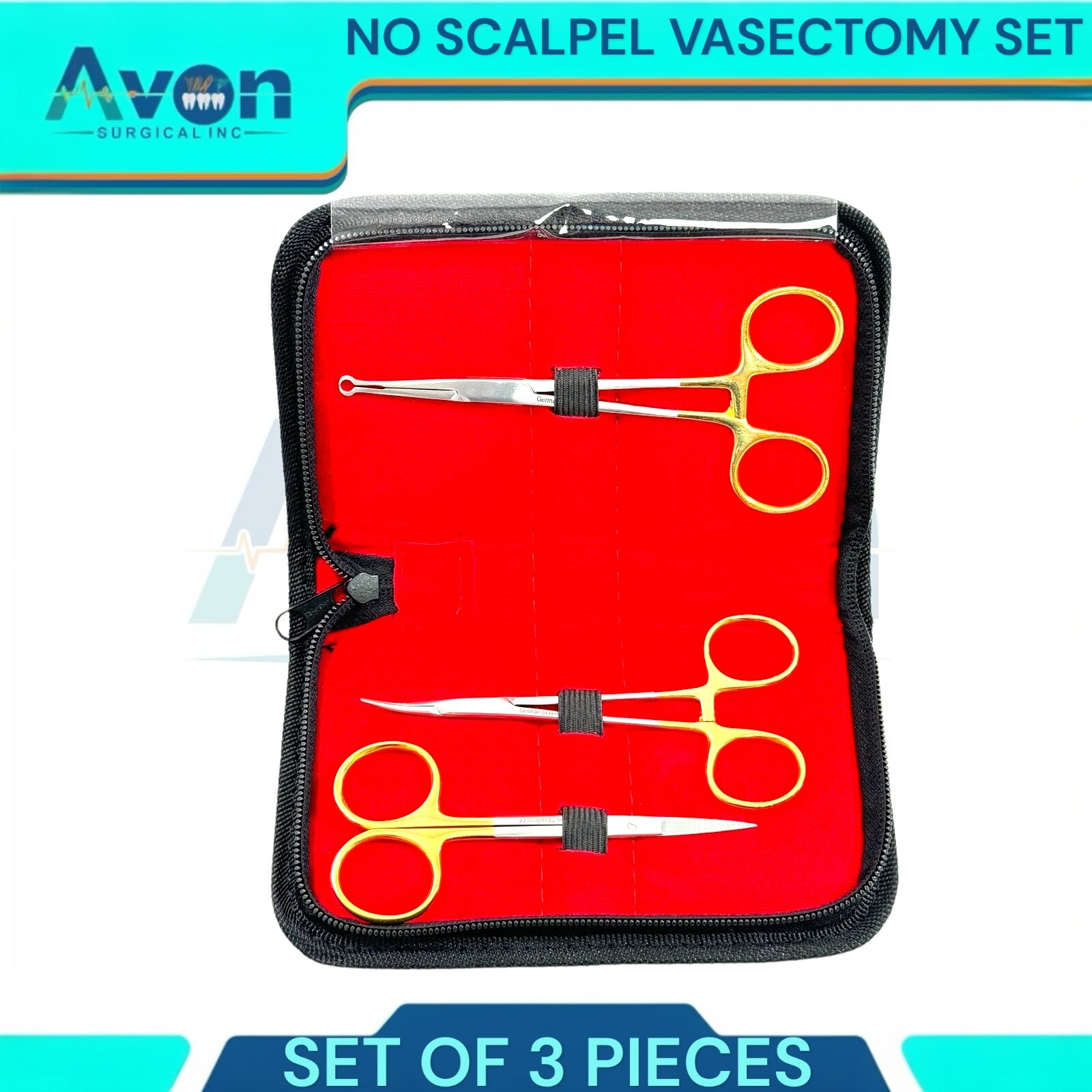 No Scalpel Vasectomy Set, Micro Mosquito Forceps, Ring Forceps, Iris Scissors